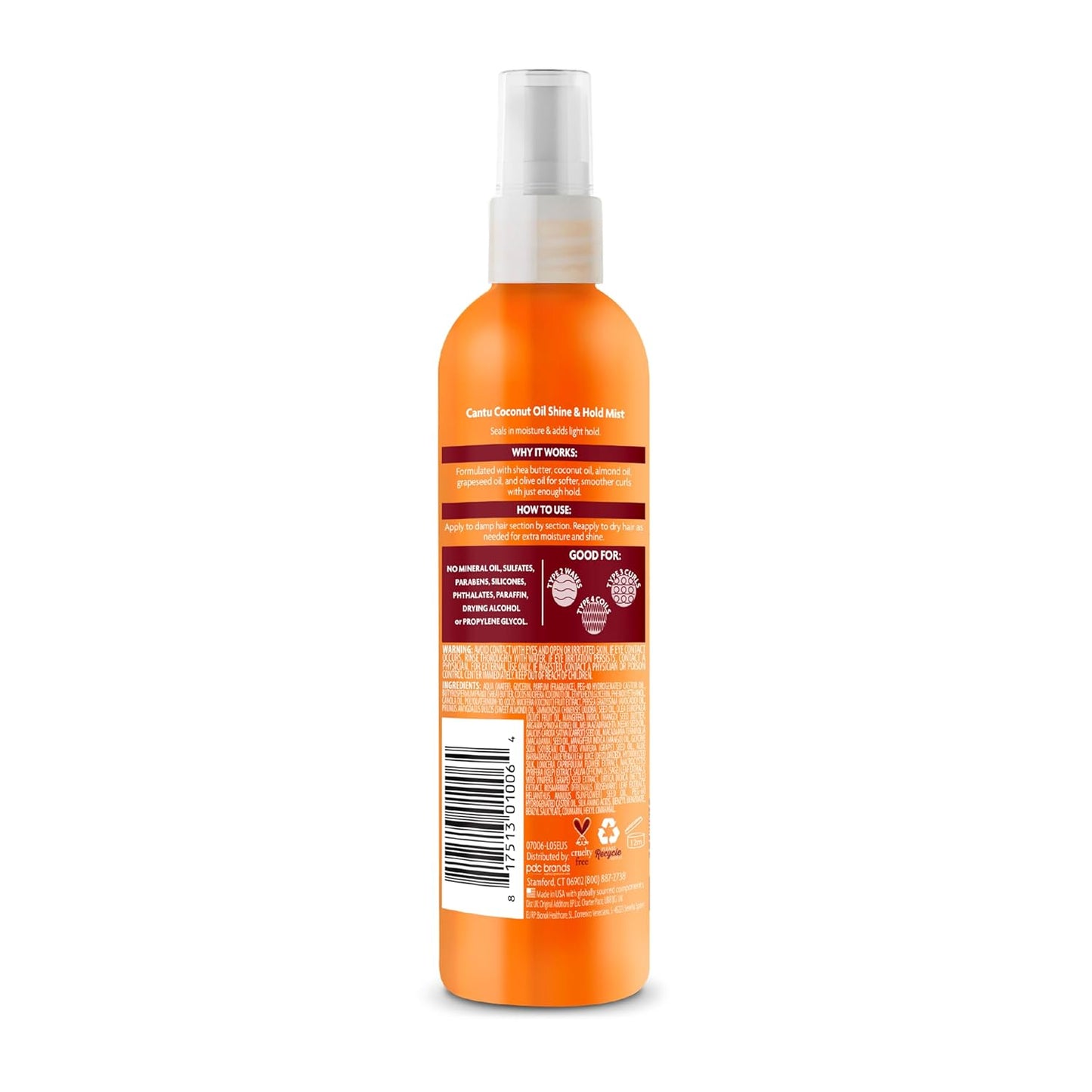 Cantu - COCONUT OIL shine & hold mist lasting moisture - 237mL