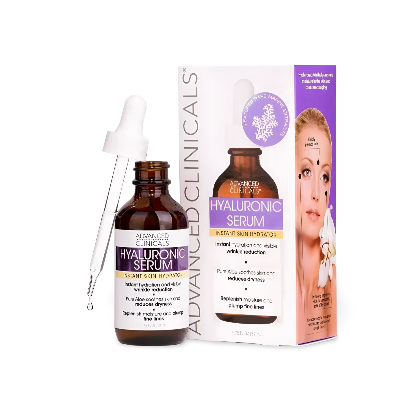 ADVANCED CLINICALS - HYALURONIC SERUM INSTANT SKIN HYDRATOR - 52mL
