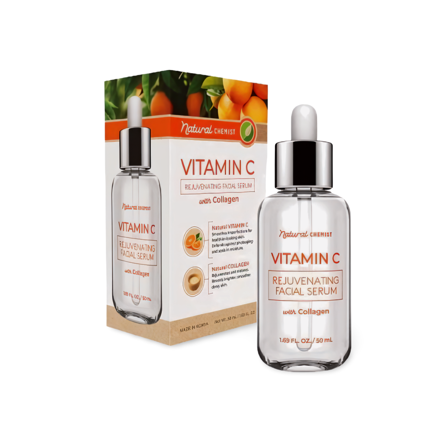 VITAMIN C REJUVENATING FACIAL SERUM by Natural Chemist - 50mL