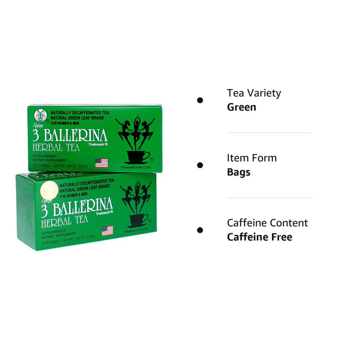 3 BALLERINA HERBAL TEA - 12 TEA BAGS