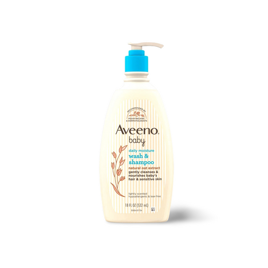 Aveeno baby daily moisture wash & shampoo - 532ml