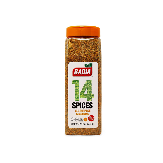BADIA - 14 SPICES ALL PURPOSE SEASONING SALT FREE - 567g
