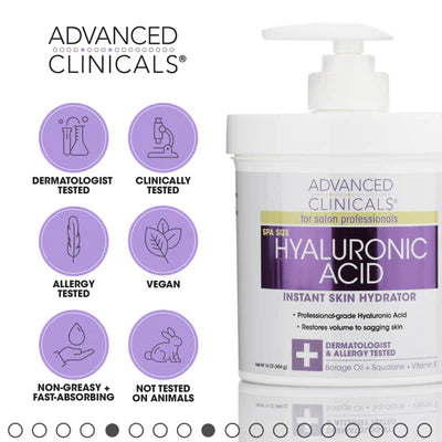 Advanced Clinicals - HYALURONIC SERUM INSTANT SKIN HYDRATOR 52mL