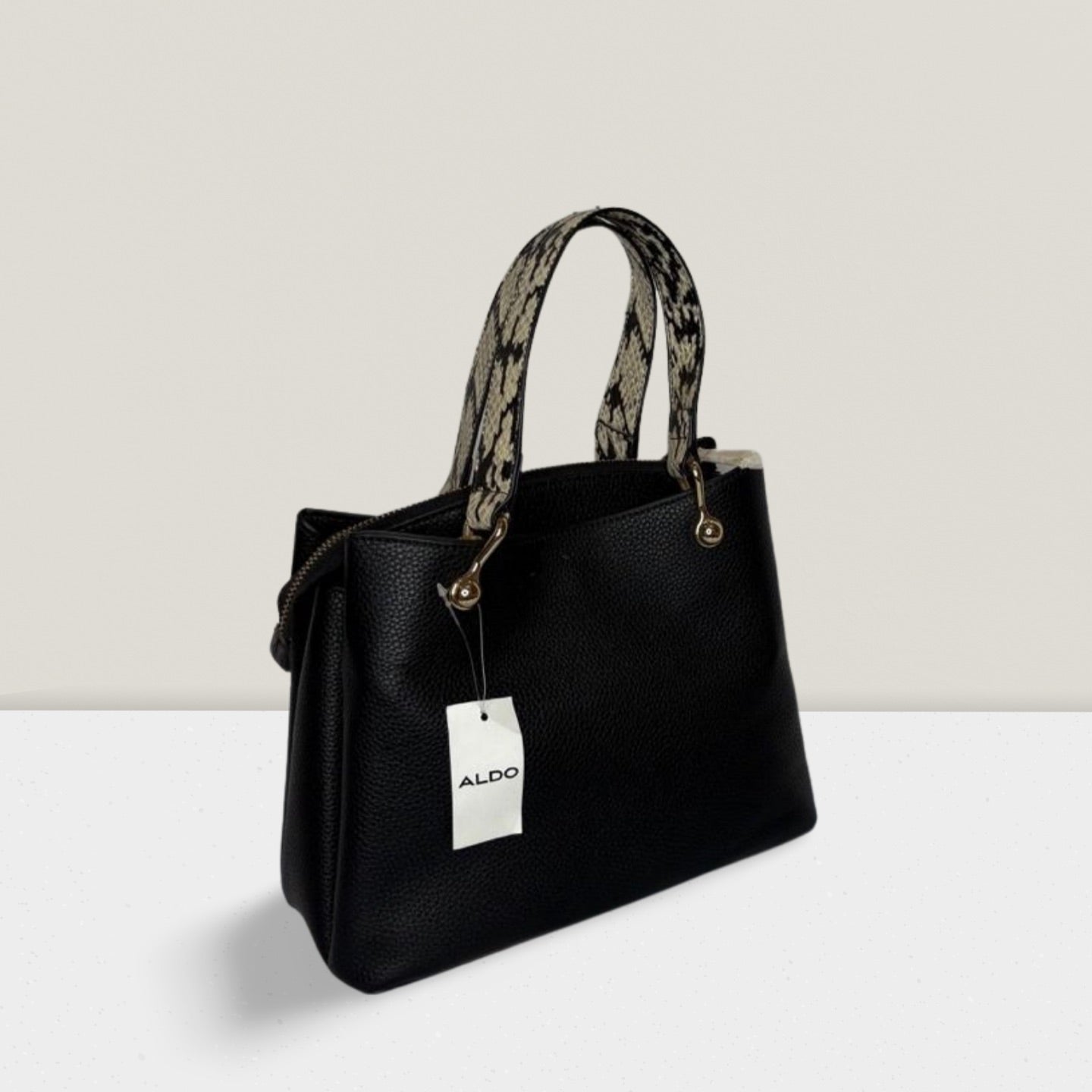 Aldo Qydia Black Women Tote Satchel - Sac a Main