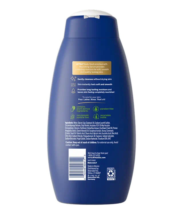 NIVEA NOURISHING BODY WASH - 591ml