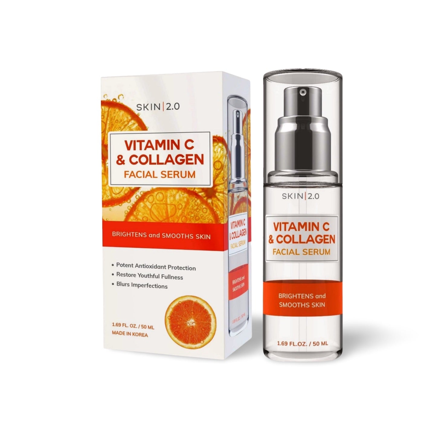VITAMIN C & COLLAGEN FACIAL SERUM by Skin 2.0 - 50ml