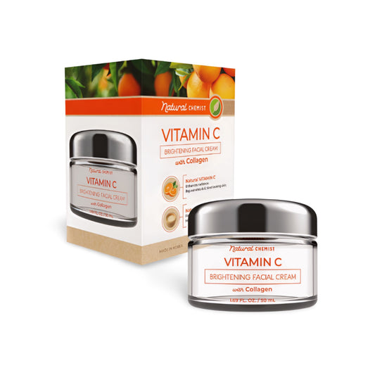 VITAMIN C BRIGHTENING FACIAL CREAM with Collagen by Natural Chemist - 50mL