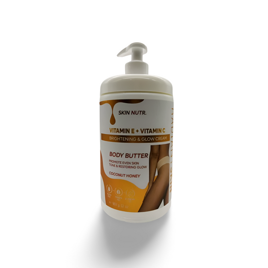 SKIN NUTR - VITAMIN E & VITAMIN C BRIGHTENING & GLOW CREAM - BODY BUTTER - 905g